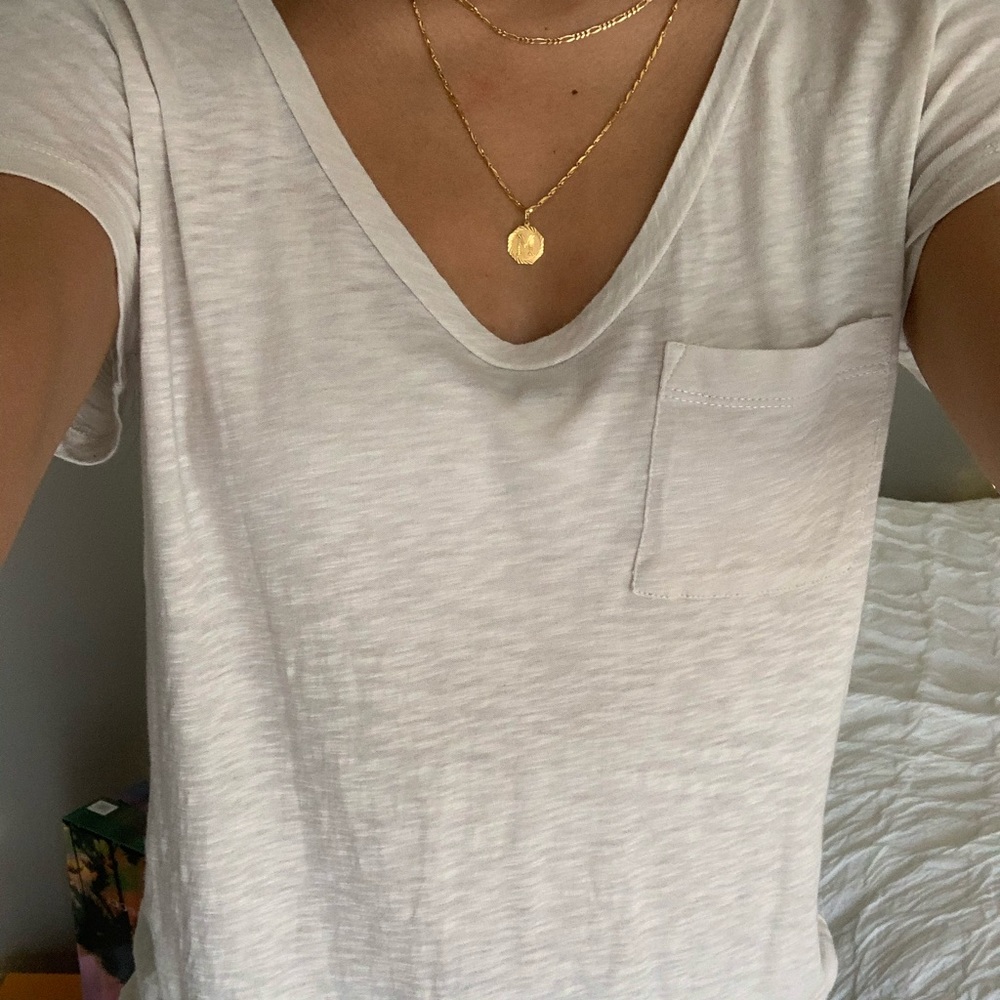 tan t shirt with pocket
